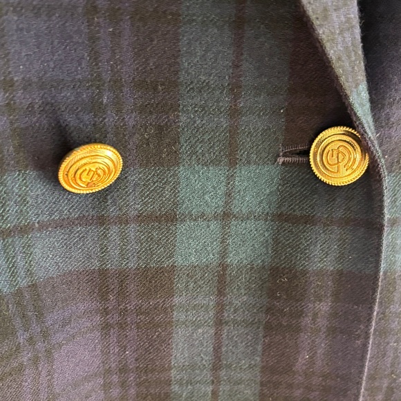 Vintage Collectible Gold by Giorgio Sant' Angelo Plaid Wool Blazer Plus Size 3XL - Picture 5 of 5